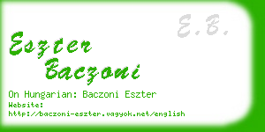 eszter baczoni business card